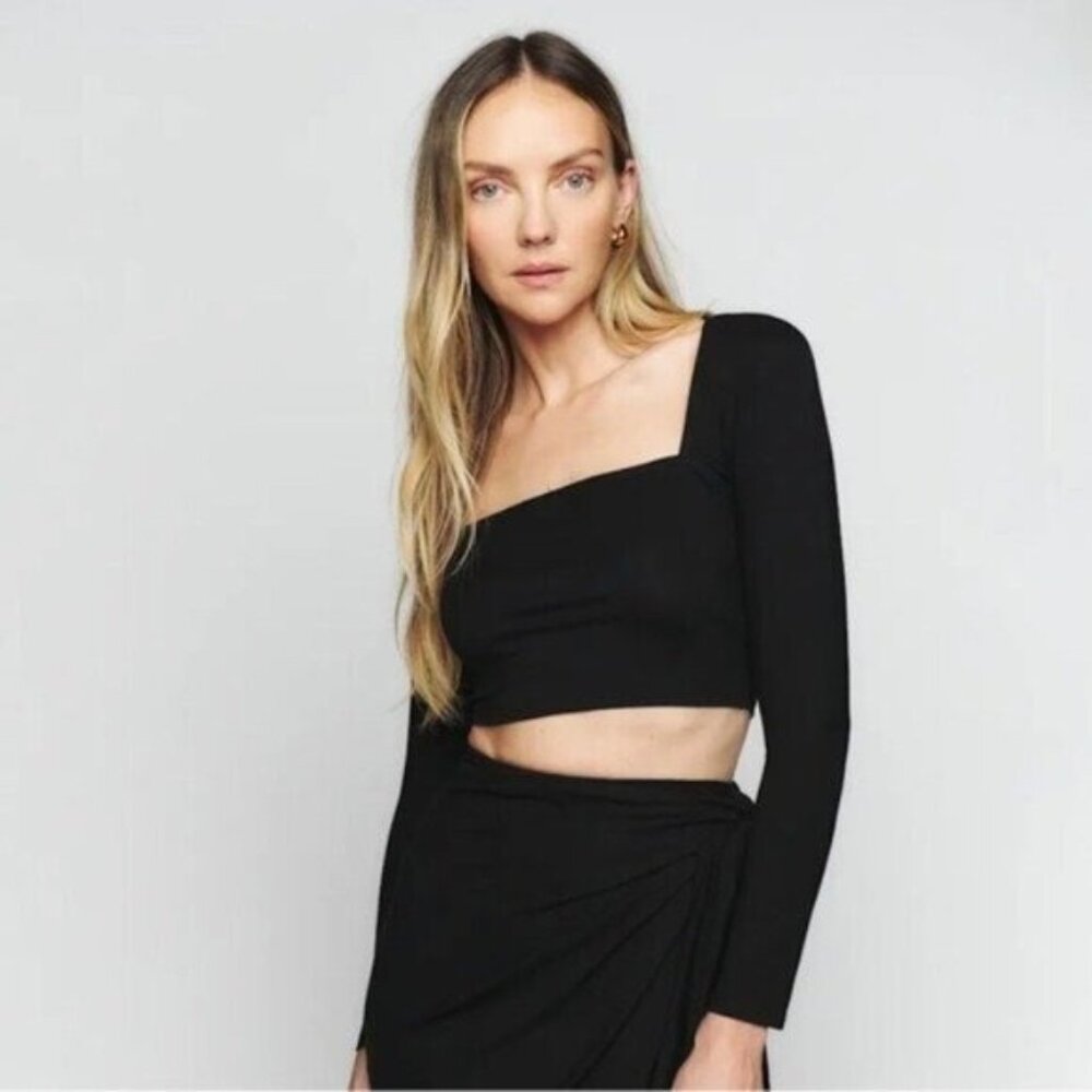 Reformation Elevated Square Neck Top Feminine Chi… - image 1